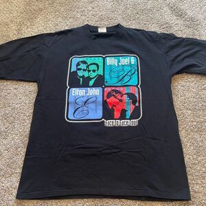 VTG '01 Y2K Elton John Billy Joel Face to Face Tour T Shirt Mens XL